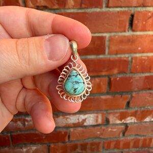 Turquoise Teardrop Pendant Necklace